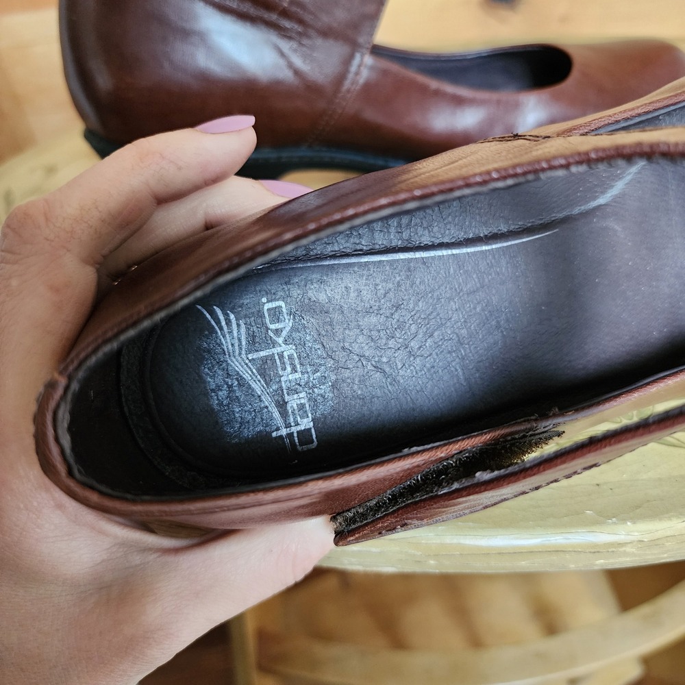 Dansko Bess EU 39 US 8.5 to 9 Brown Leather Mary Jane Pumps Sandals Cottagecore - Picture 6 of 6